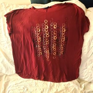 Apt 9 2x short sleeve maroon t- shirt gently worn